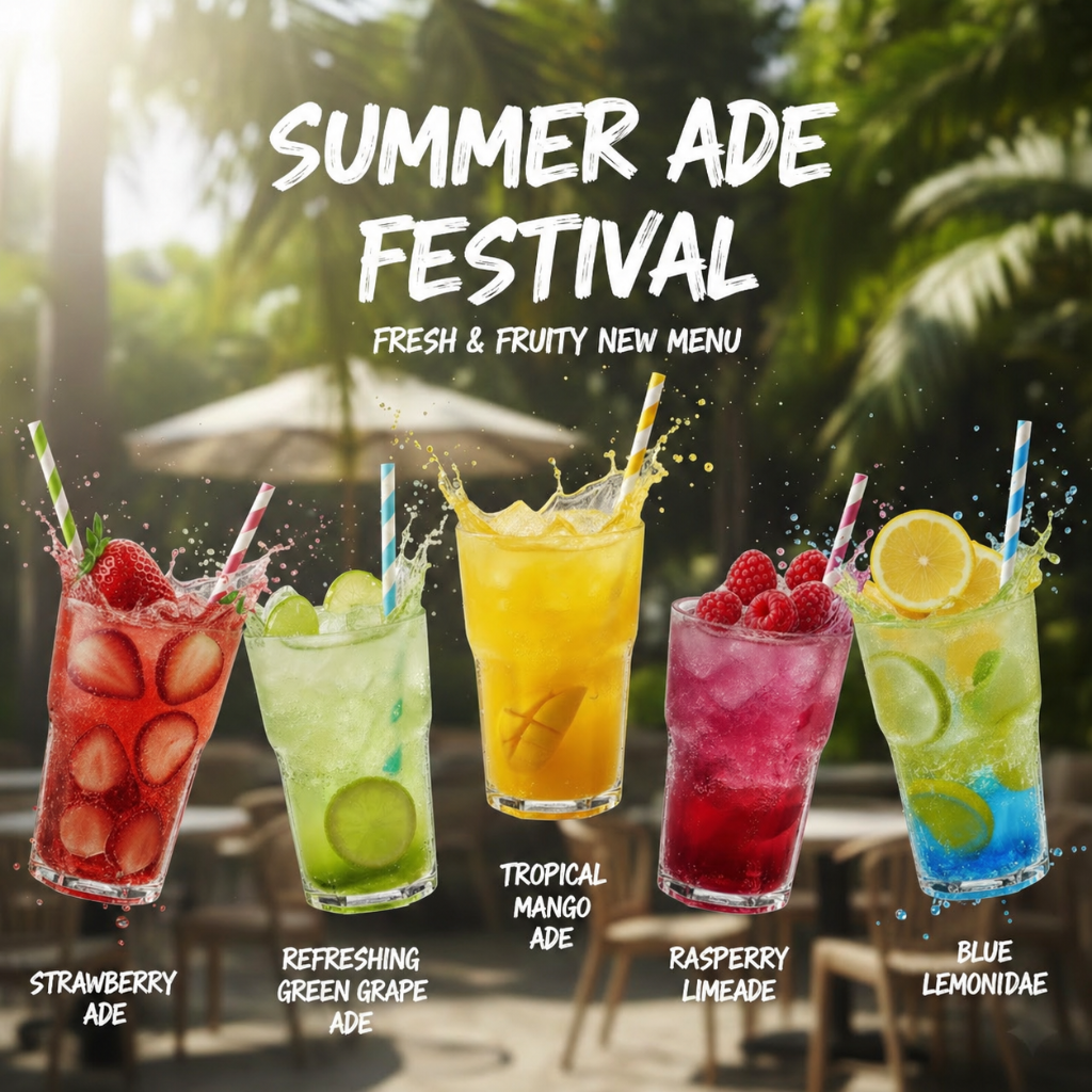 Summer Ade Festival - 여름 에이드 신메뉴 5종